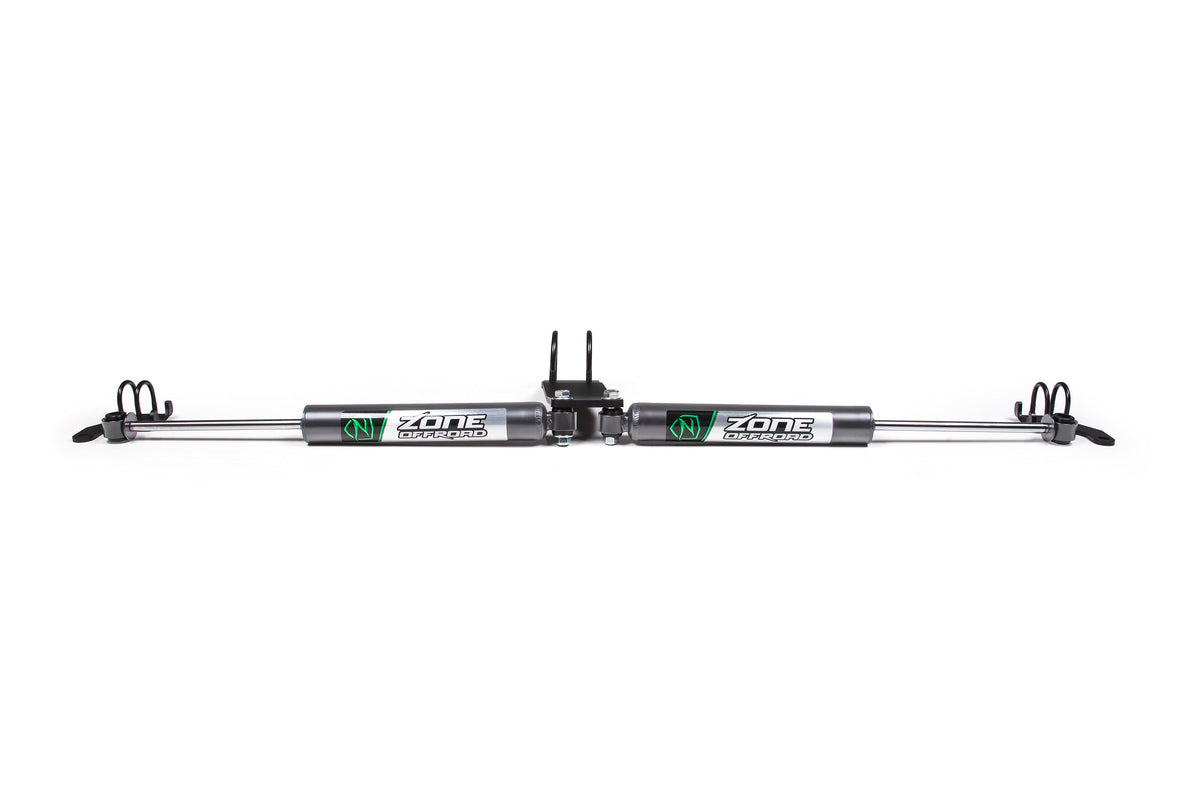 ZONE Dual Steering Stabilizer Kit W/ Shocks Fits Jeep Wrangler JL 18-25 And Gladiator JT 20-25 7451