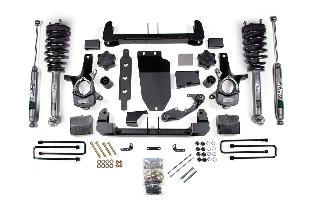 ZONE 6.5 Inch Lift Kit Fits Chevy Silverado & GMC Sierra 1500 14-18 4WD Cast Steel ZONC25LN