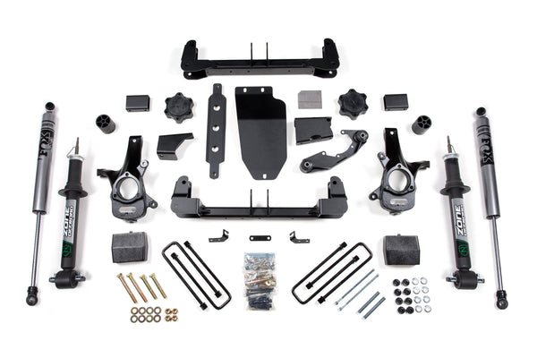 Zone 2014-2018 Chevy/gmc 1500 Silverado/sierra 4WD 6.5" Strut Suspention Lift Kit Cast Steel Arms FOX 2.0 Shocks ZONC59F