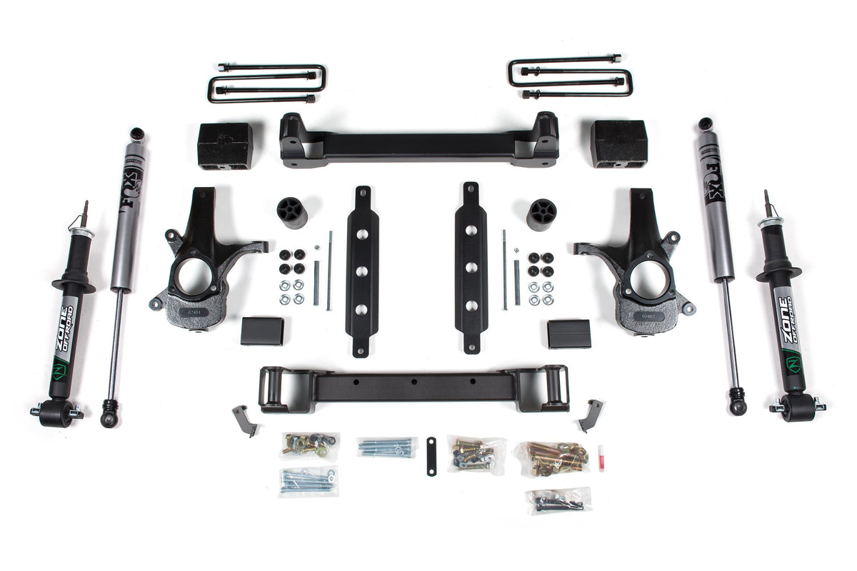 ZONE 2014-2018 Fits Chevy/gmc 1500 Silverado/sierra 2WD 6.5" Strut Lift Kit- Alum/stamped Arms FOX 2.0 Shocks ZONC62F