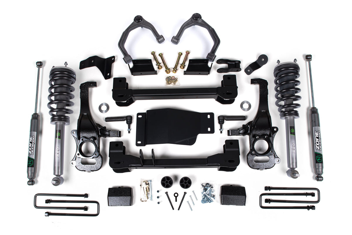 ZONE 4 Inch Lift Kit Fits Chevy Silverado & GMC Sierra 1500 19-24 4WD Nitro Series ZONC67LN