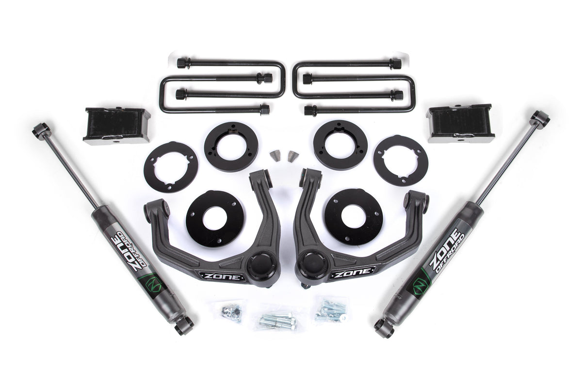 ZONE 2019-2022 Fits Chevy/, Fits GMC 1500 AT4 / Trail Boss 1.75" Suspension Lift Kit, 1" Rear, Block C74N