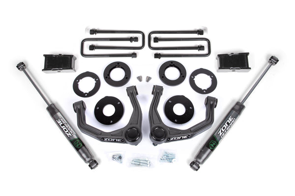 ZONE 2019-2022 Fits Chevy/, Fits GMC 1500 AT4 / Trail Boss 1.75" Suspension Lift Kit, 1" Rear, Block C74N