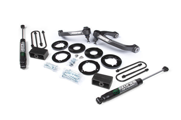 Zone 2025 Chevy Tb/gmc AT4 1500 4WD 1.75" Suspension Lift Kit, 1" Rear, Block Spacer Front, Nitro Rear Shock ZONC75N