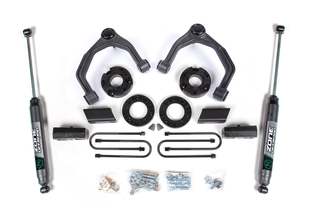 ZONE 2025 Fits Chevy/gmc 1500 4WD 3.5" Suspension Lift Kit, 2" Rear, Block Spacer Front, Nitro Rear Shock ZONC76N