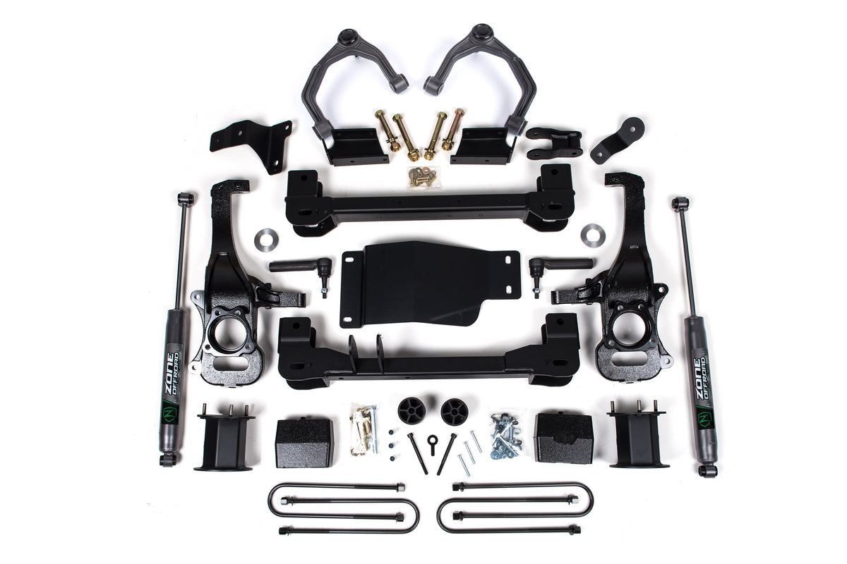 ZONE 2025 Fits Chevy/gmc 1500 4WD 6" Suspension Lift Kit, 5" Rear, Block Spacer Front, Nitro Rear Shock ZONC82N