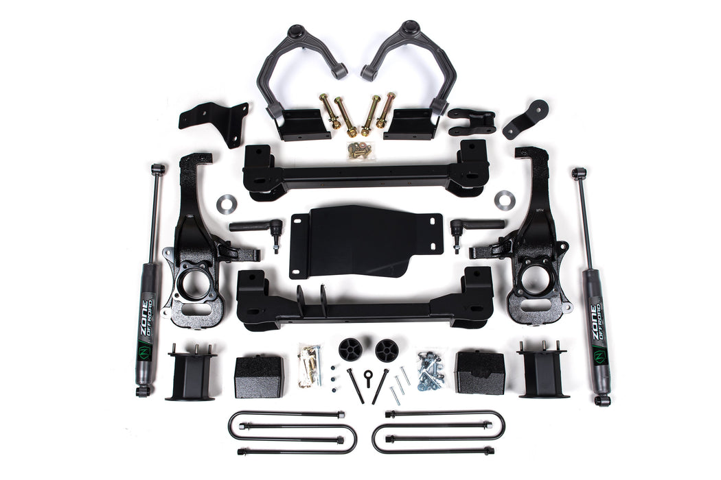 Zone 2025 Chevy/GMC 1500 4wd 6" Suspension Lift Kit, 5" Rear, Block Spacer Front, Nitro Rear Shock