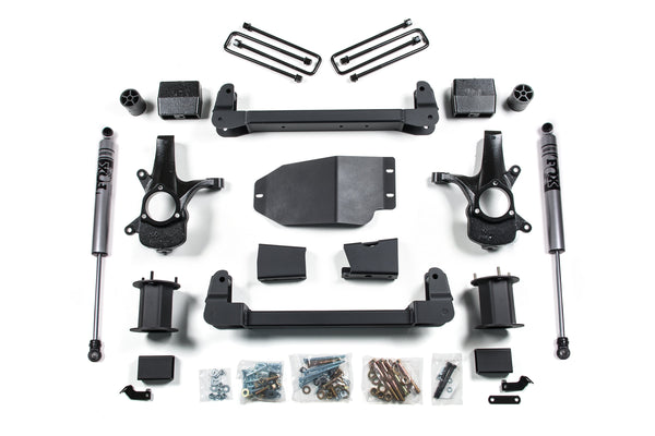 Zone 6.5 Inch Lift Kit Chevy Silverado & GMC Sierra 1500 07-13 2WD FOX Adventure Series ZONC89F