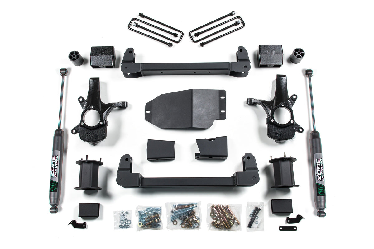 ZONE 6.5 Inch Lift Kit Fits Chevy Silverado & GMC Sierra 1500 07-13 2WD Nitro Series ZONC89N