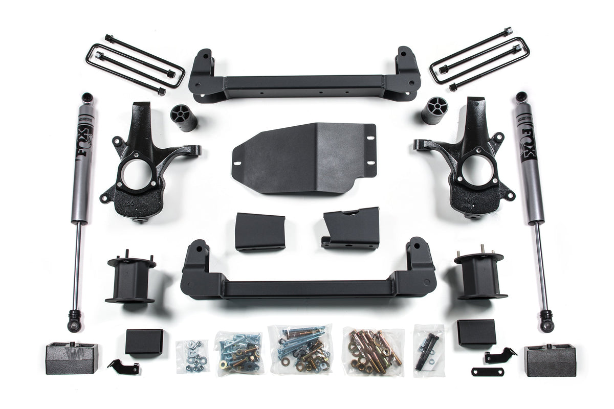 ZONE 4.5 Inch Lift Kit Fits Chevy Silverado & GMC Sierra 1500 07-13 2WD FOX Adventure Series ZONC90F