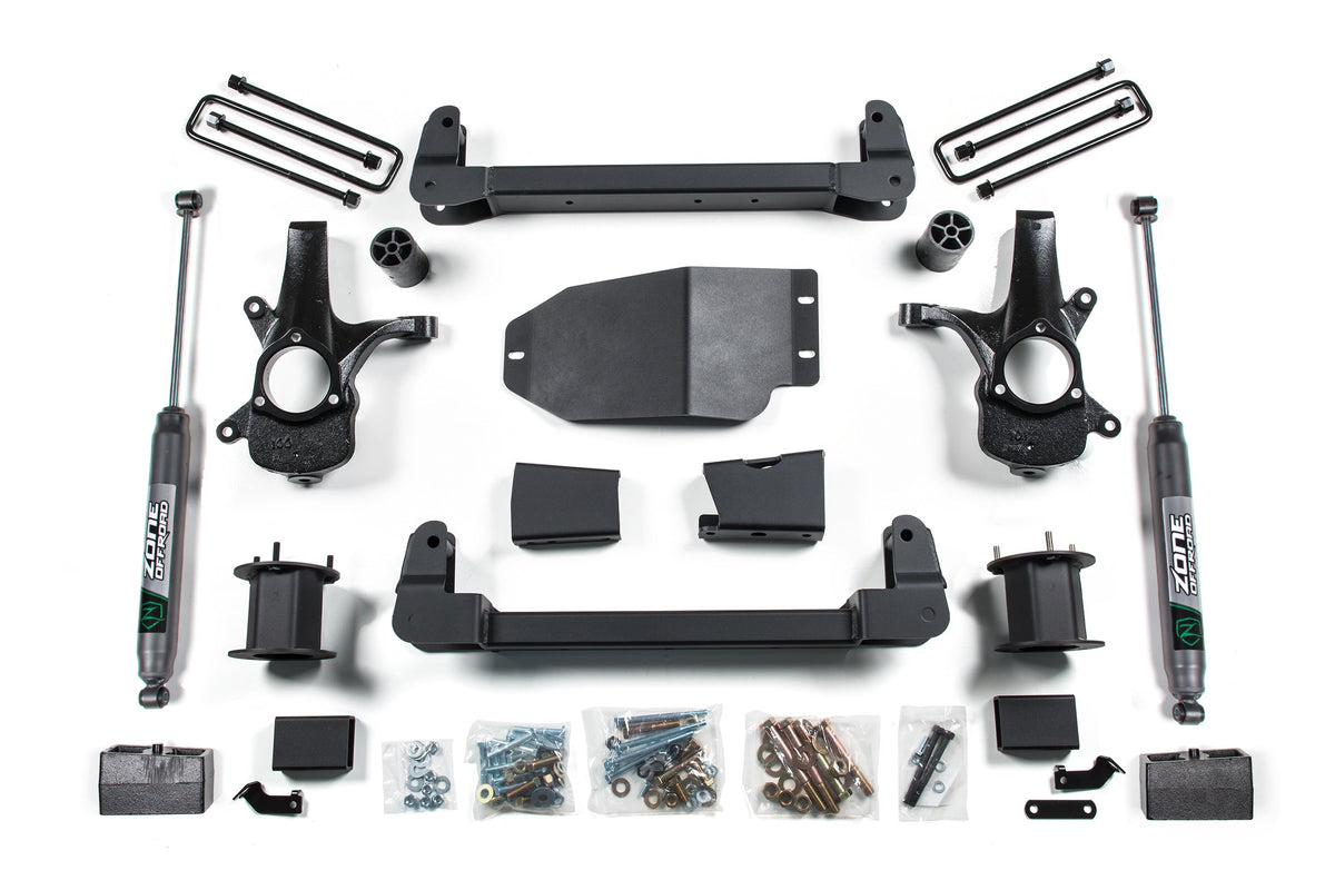 ZONE 4.5 Inch Lift Kit Fits Chevy Silverado & GMC Sierra 1500 07-13 2WD Nitro Series ZONC90N
