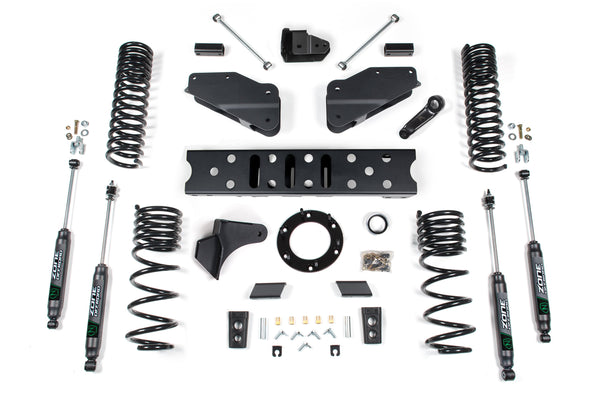 ZONE 2019-2024 Fits RAM 2500 5.5" Radius Arm Bracket 4.5" Rear Coil Gas 6-Bolt T-case Nitro Shocks D123N