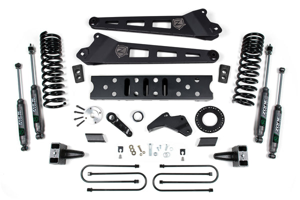 ZONE 2019-2024 Fits RAM 3500 5.5" Radius Arm 5" Rear Block W/o Overload Gas 6-Bolt T-case Nitro Shocks D121N