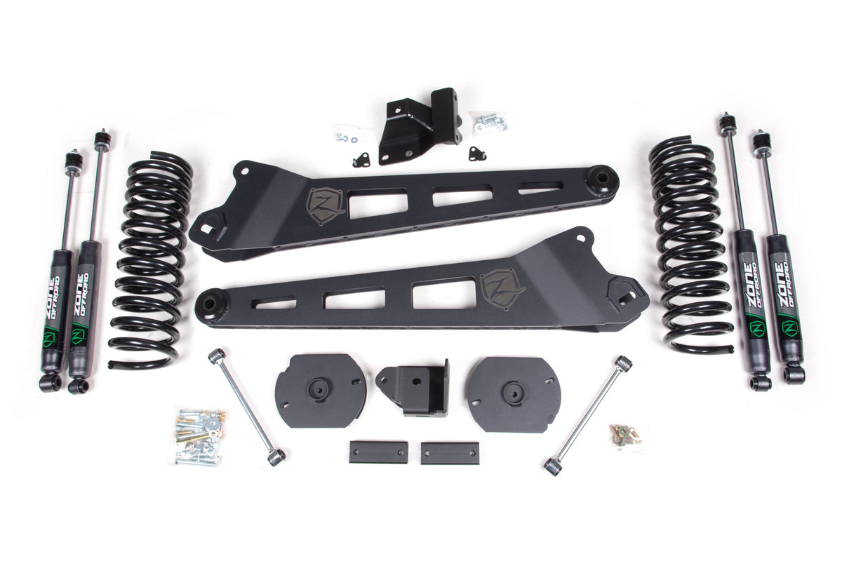 ZONE 2019-2024 Fits RAM 2500 3" Radius Arm System Nitro Shocks D144N