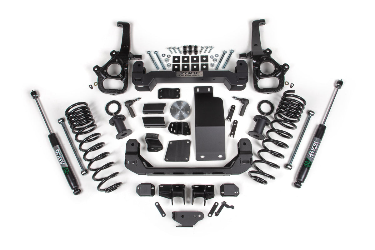 ZONE 2025 Fits Ram 1500 4WD 6" Front 5" Rear Suspension Lift System Large Bore Nitro Rear Shocks