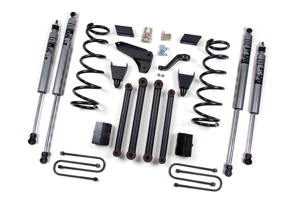 Zone 2010-2012 Dodge Ram 2500 5" Suspension Lift Kit w/ 4-1/8 axle Front Coils, Rear Blocks Fox 2.0 Shocks