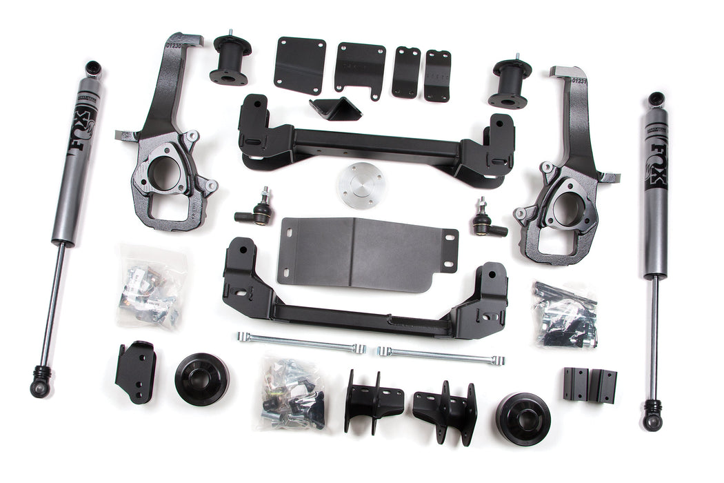 Zone 2012 Dodge1500 4" Suspension Lift System, Front Spacer, 3" Rear Coils Fox 2.0 Shocks