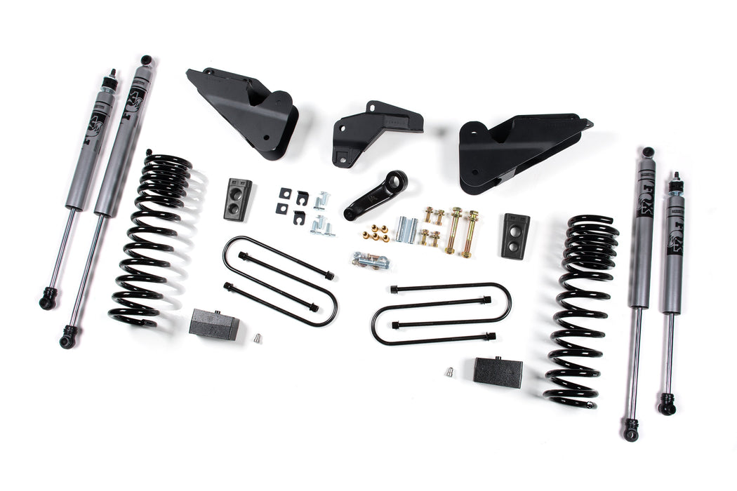 Zone 2013-2018 Ram 3500 4" Suspension Lift Kit-GAS Front Coil, Rear Block Fox 2.0 Shocks