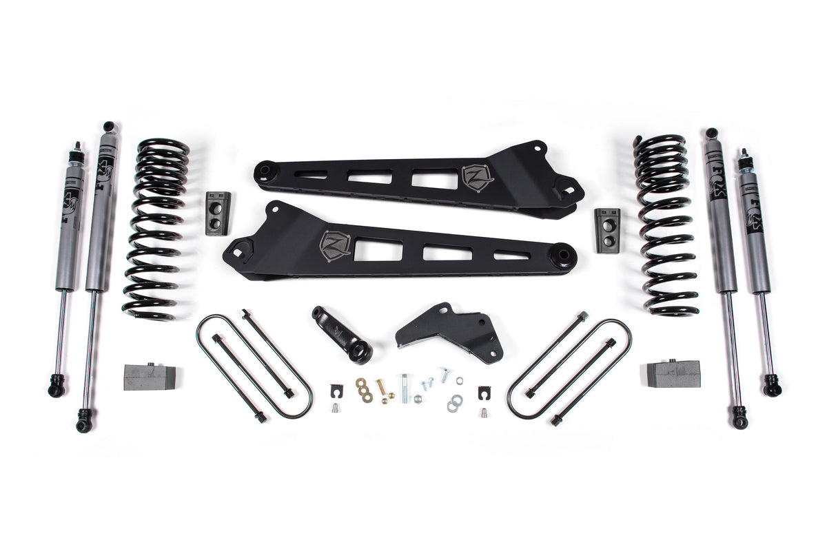 ZONE 2013-2018 Fits RAM 3500 4.5" Replacement Radius Arm Lift Kit-dsl Front Coils, Rear Block FOX 2.0 Shocks ZOND54F