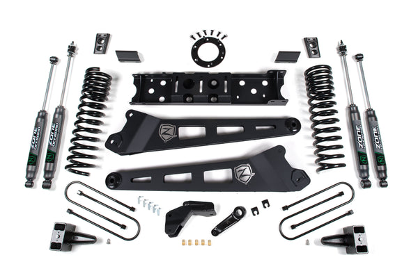 ZONE 2019 Fits RAM 3500 4.5in Radius Arm 3in Rear Block W/ Overload 6-Bolt T-case Nitro Shocks D81N