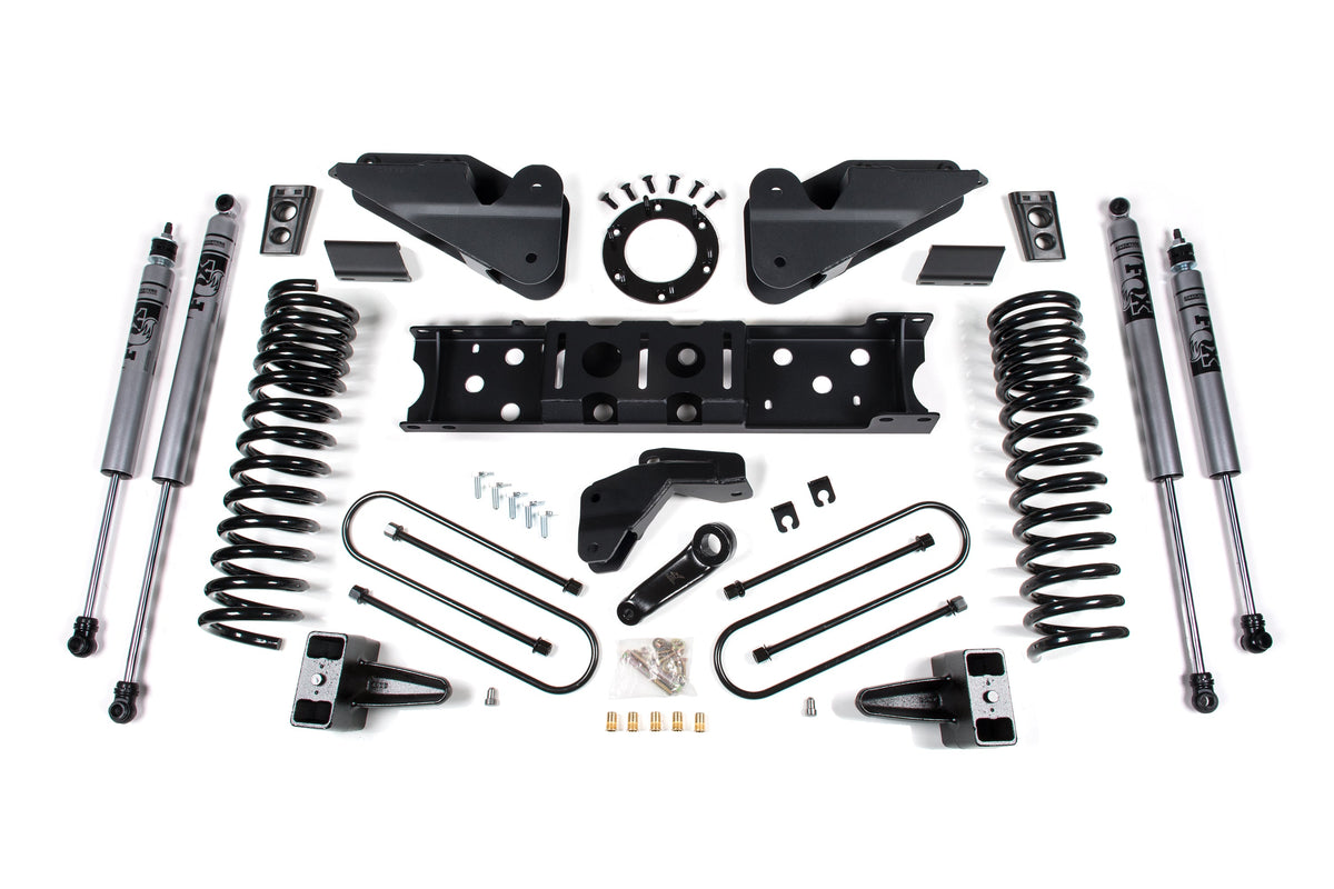 ZONE 2019-2024 Fits RAM 3500 4" Radius Arm Bracket Gas 2" Rear Block W/o Overload Adventure Shocks D107F