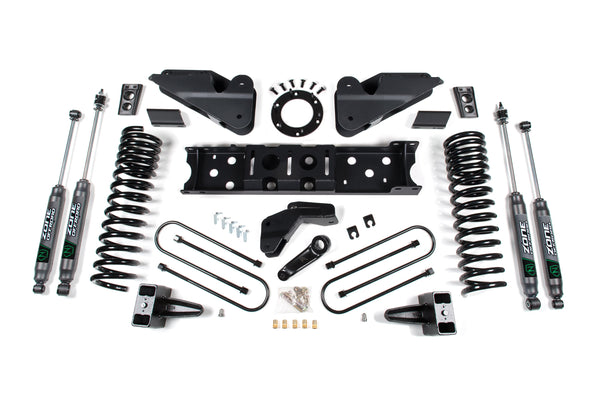 ZONE 2019 Fits RAM 3500 4in Radius Arm Bracket Gas 3in Rear Block W/o Overload Nitro Shocks D105N