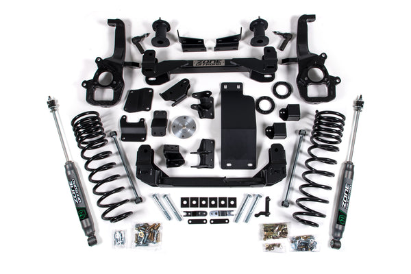 ZONE 20-21 Fits RAM 1500 4WD 4in Front 3in Rear Suspension Lift System W/oe 22in Wheels D100N
