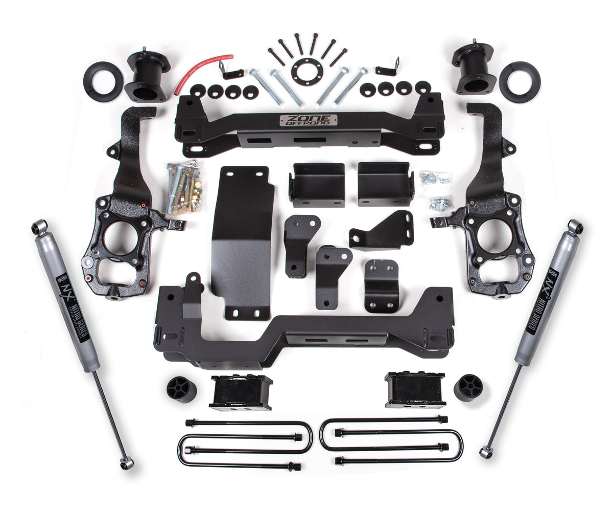ZONE 2021-2023 Fits Ford F150 Tremor 4WD 5" Suspension Lift Kit, 3" Rear, Block Spacer Front, Nitro Rear ZONF107N