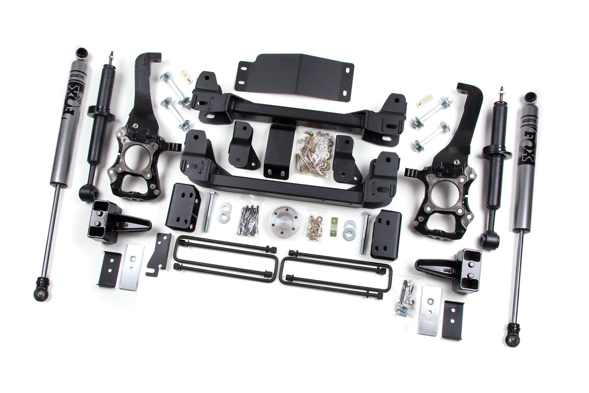 ZONE 2009-2013 Fits Ford F150 6" Suspension System Front Struts, Rear Block FOX 2.0 Shocks ZONF75F