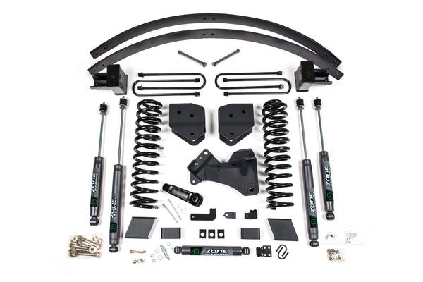 Zone Suspension Lift Kit, 4" Rear, Block & Aal, Diesel, 2 Leaf Main Nitro Shocks With Nitro Shocks, Fits 2017-2019 Ford F350/350 6" ZONF110N