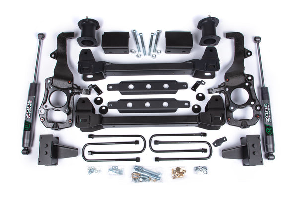 Zone 2021-2024 Ford F150 2WD 6" Suspension Lift Kit, 4" Rear Lift, Block Spacer Front, Nitro Rear F121N