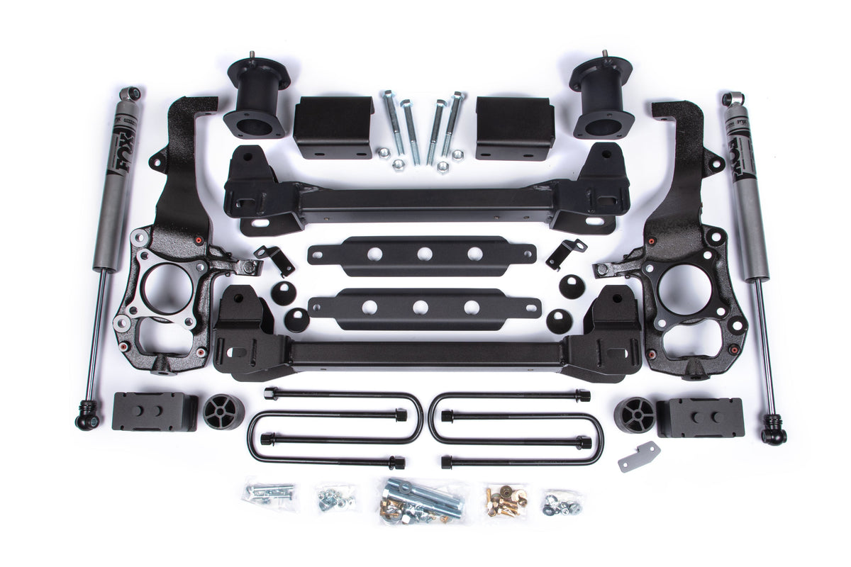 ZONE 2021-2024 Fits Ford F150 2WD 6" Suspension Lift Kit, 3.25" Rear Lift, Block Spacer Front, FOX Adv Series Rear F122F