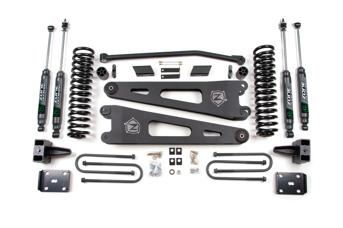 ZONE OFFROAD 11-12 Fits Ford SuperDuty 4in Radius Arm System Gas ZONF26N