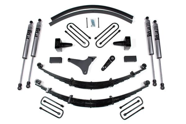 Zone 1999 F250 6" Suspension Lift System Front Coil, Rear Block W/ Add A Leaf FOX 2.0 Shocks ZONF44F