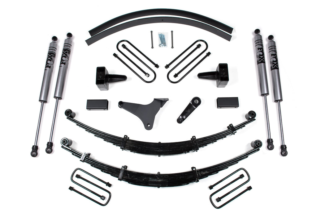 Zone 1999 F250 6" Suspension Lift System Front Coil, Rear Block w/ Add a Leaf Fox 2.0 Shocks