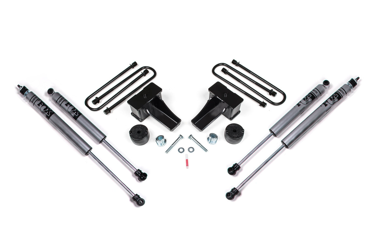 ZONE 2011-2015 F250 2"/2" Suspension Lift Kit Front Coil Spacer, Rear Block FOX 2.0 Shocks ZONF45F