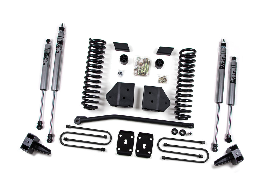 Zone 2011 Ford F250/350 4" Suspension Lift Kit Gas Front Coils, Rear Block w/Overload Fox 2.0 Shocks