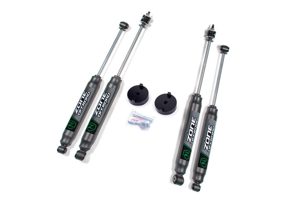 Zone 2005-2016 Ford F250/350 1" Budget Boost Lift Kit Front Coil Spacer Nitro Shocks ZONF76N