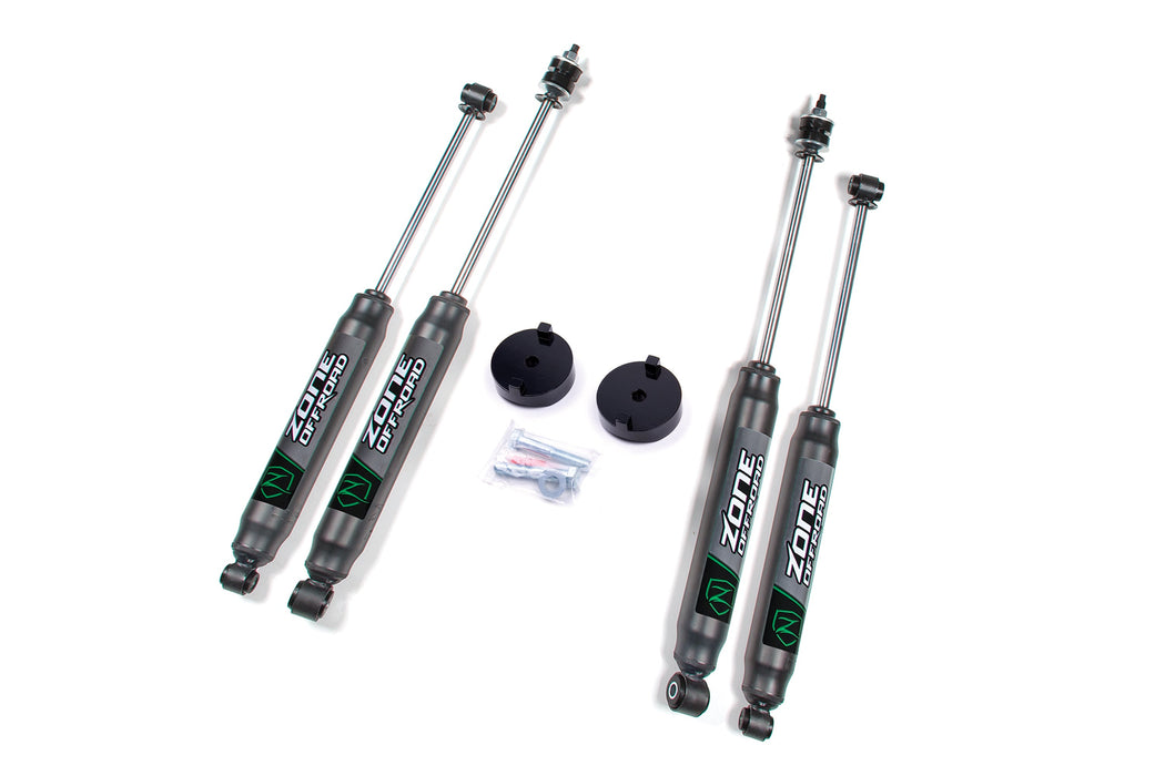 Zone 2005-2024 Ford F250/350 1" Budget Boost Lift Kit Front Coil Spacer Nitro Shocks