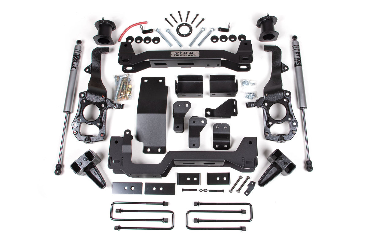 ZONE 2021-2024 Fits Ford F150 6" Front 4" Rear Suspension Lift System FOX Shocks ZONF98F