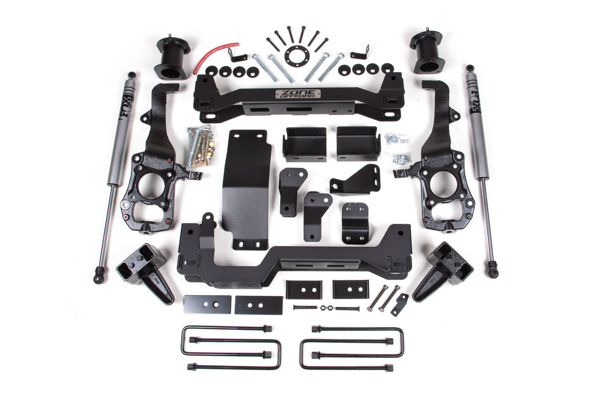 ZONE 2021-2024 Fits Ford F150 4" Front 2" Rear Suspension Lift System FOX Shocks ZONF99F