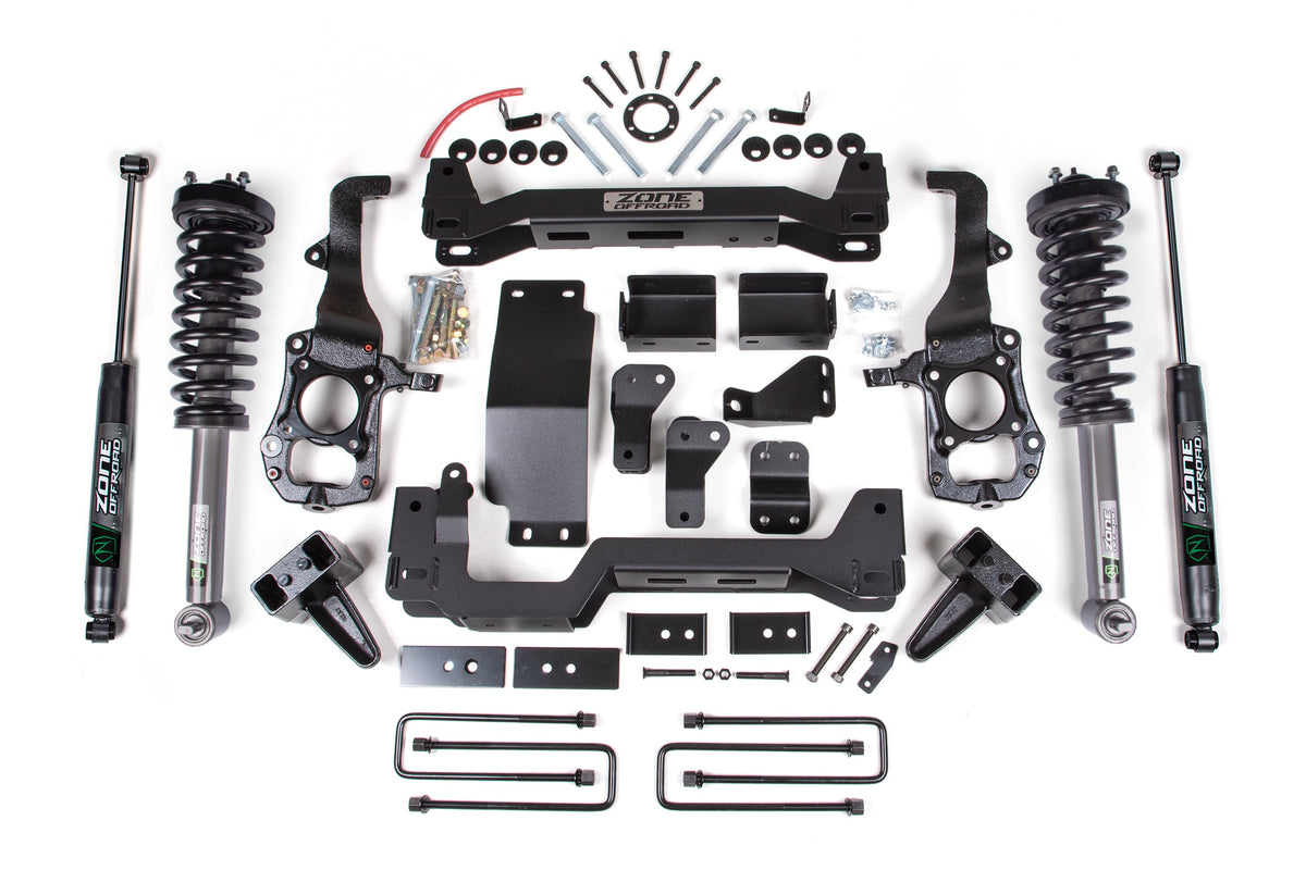 ZONE 4 Inch Lift Kit Fits Ford F150 21-25 4WD 2 Inch Block Kit ZONF99LN