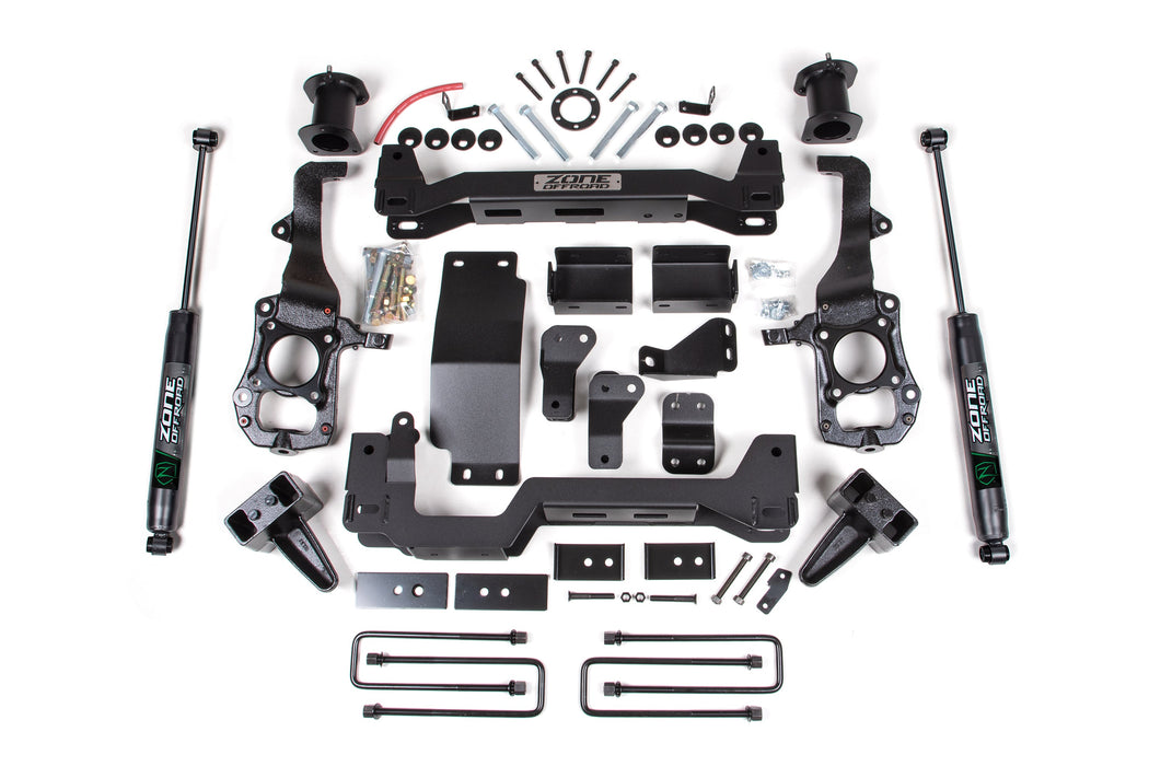 Zone Offroad 021 Ford F150 4in Front 2in Rear Suspension Lift System Nitro Shocks ZONF99N