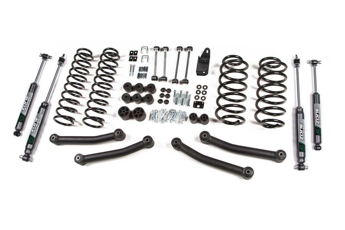 Zone 4 Inch Lift Kit, Fits Jeep Wrangler TJ 97-02 ZONJ10N