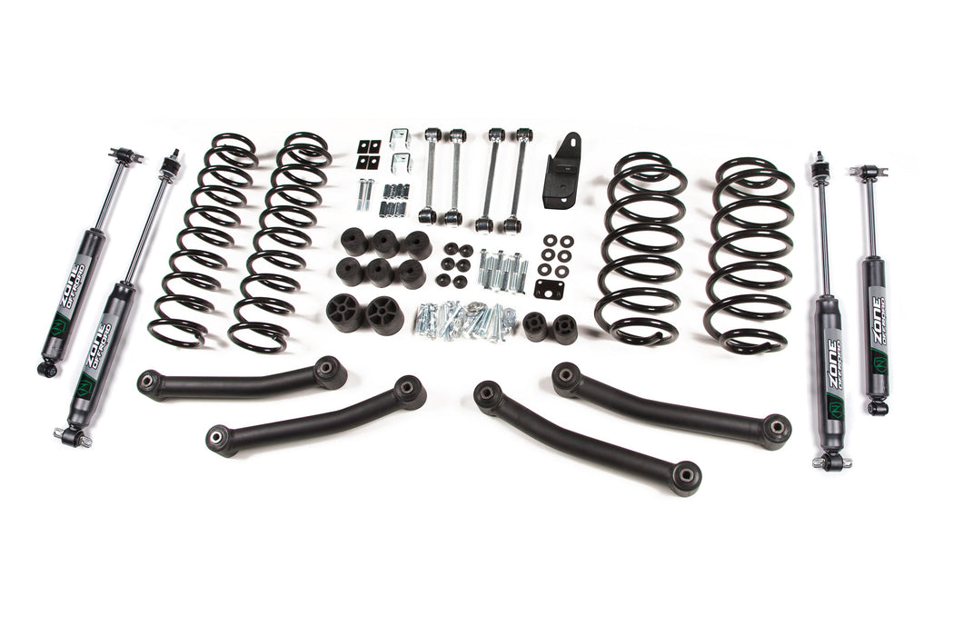 Zone Offroad 03-06 compatible with Jeep TJ 4in Suspension System ZONJ11N