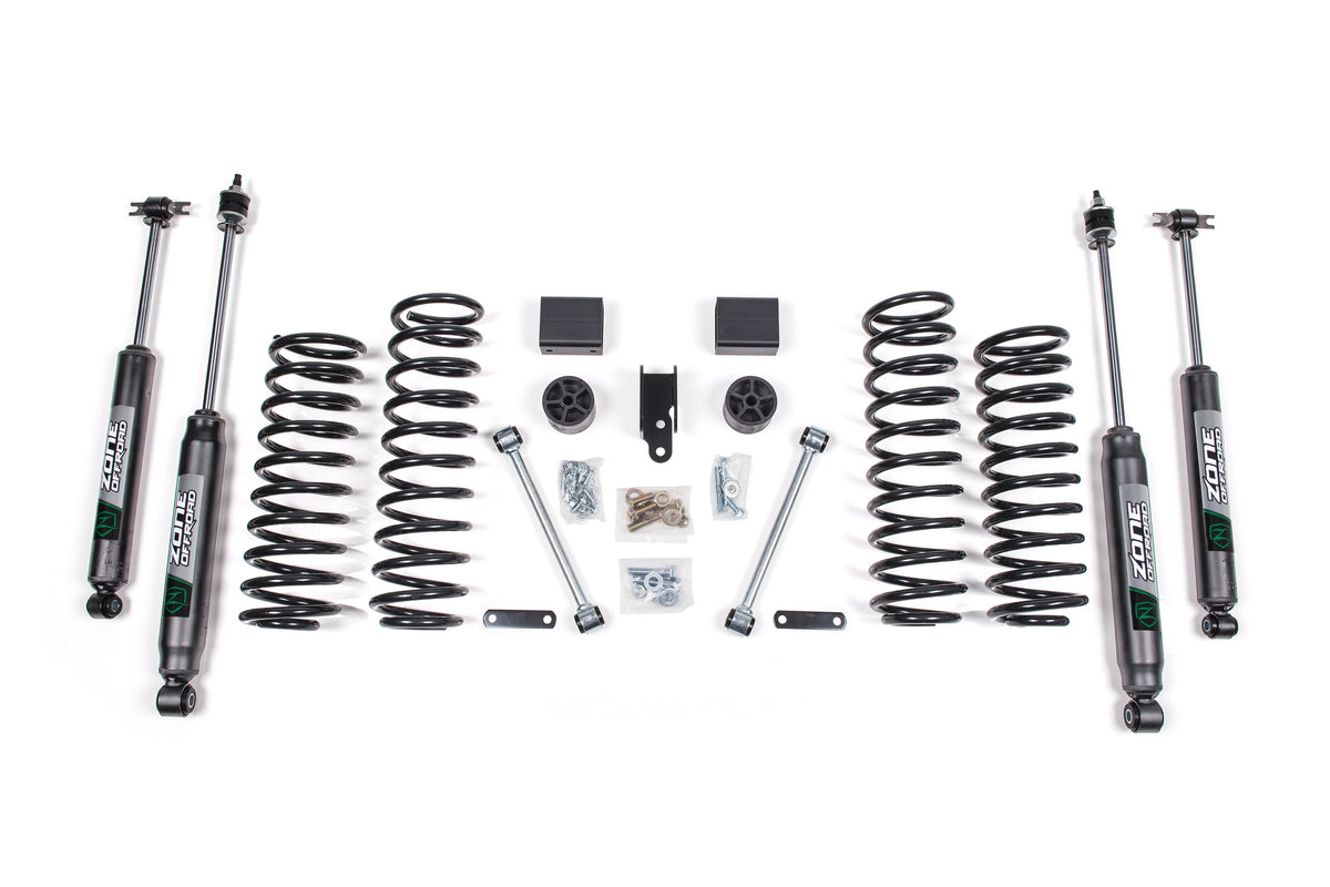ZONE OFFROAD 12-18 Fits Jeep JK 4dr 3in Suspension Kit ZONJ36N