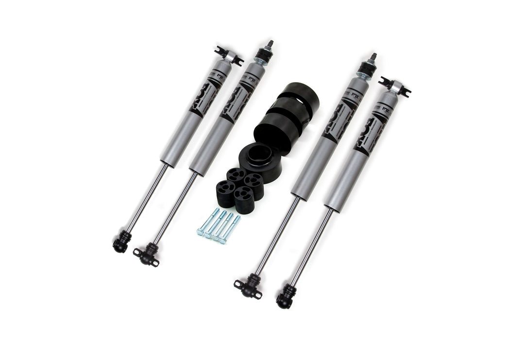 Zone 1997-2006 Jeep Wrangler (TJ) 1.75" Suspension Lift Kit Front Coil Spacer, Rear Coil Spacer Fox 2.0 Shocks