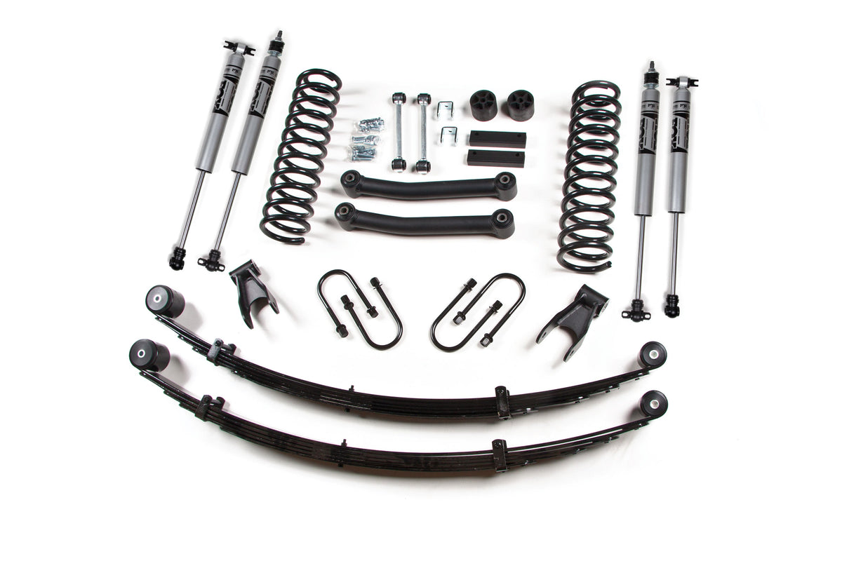 ZONE 1984-2001 Fits Jeep Cherokee XJ 4.5" Suspension Lift Kit Dana 35 Axl Front Leaf, Rear Coils FOX 2.0 Shocks ZONJ24F