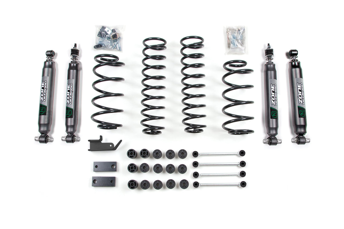 ZONE OFFROAD 97-06 Fits Jeep TJ 4.25in Combo Lift Kit ZONJ25N