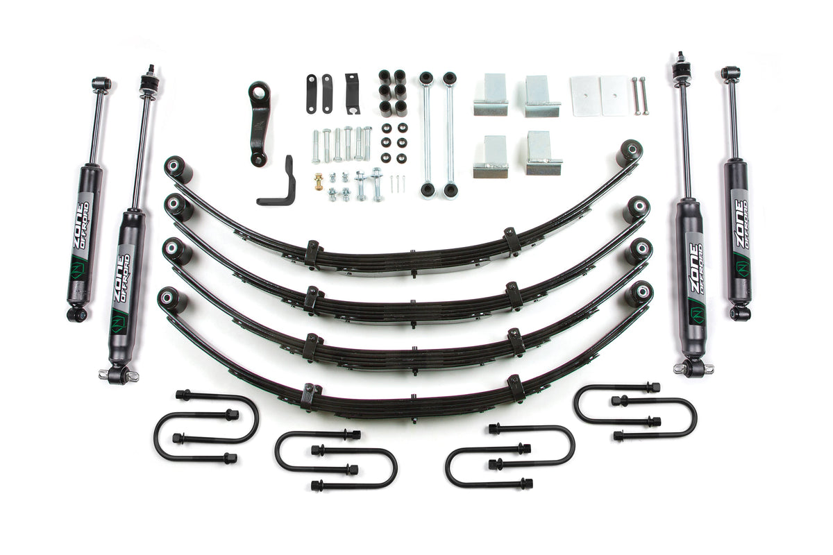 ZONE 4 Inch Lift Kit Fits Jeep Wrangler YJ 87-95 ZONJ28N